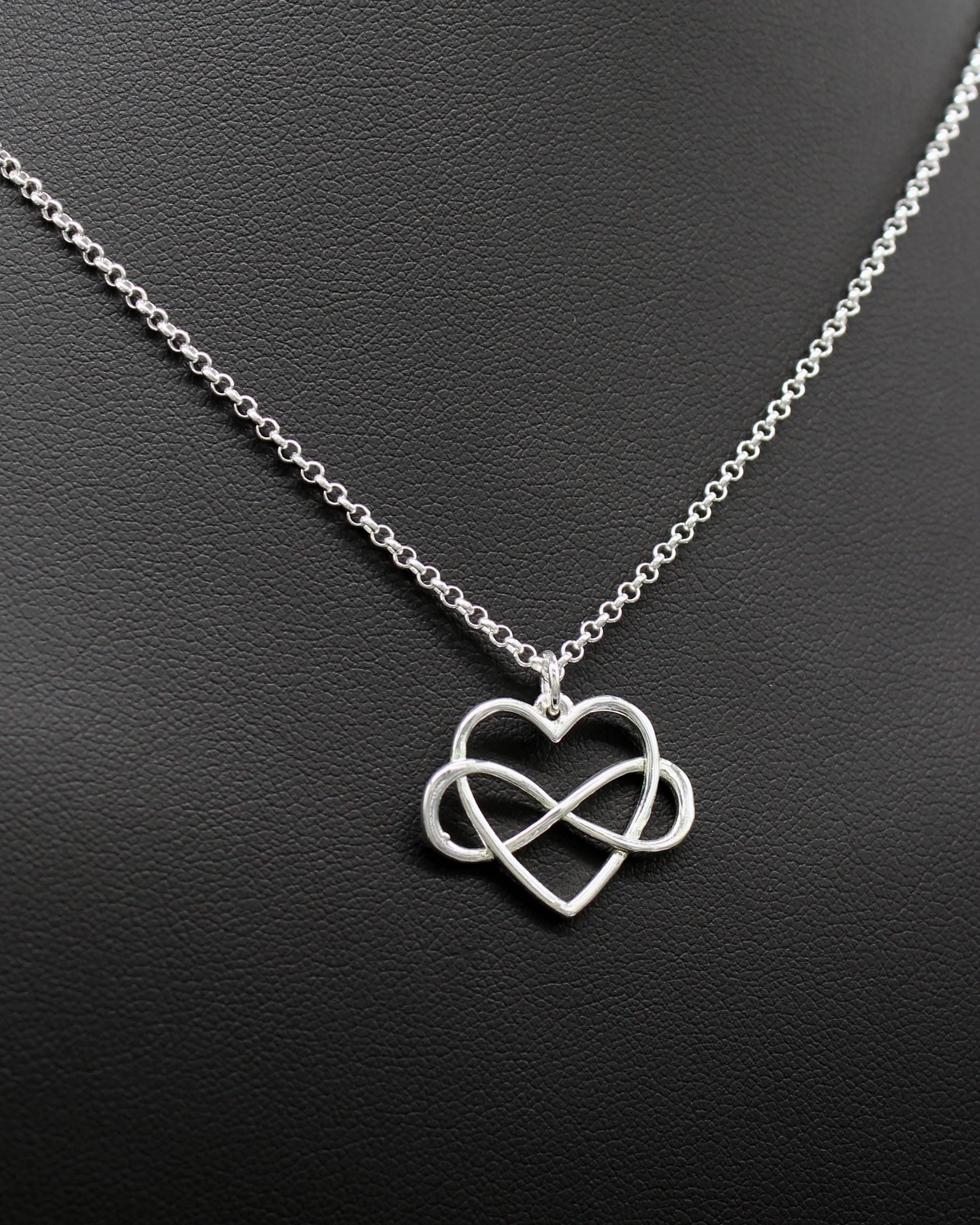 Sterling Silver Heart Infinity Necklace: Inspirational Jewelry