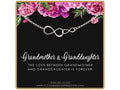Grandmother Granddaughter Sterling Silver Infinity Necklace: Sentimental Grandma Gift