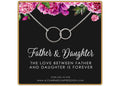 Father Daughter Necklace: Sterling Silver Connected Circles - Handmade