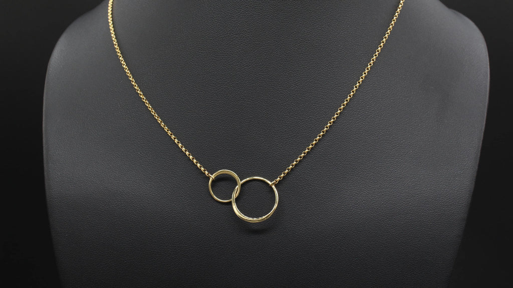 14k Gold-filled Connected Circle Necklace: Handpicked Daughter Adoption Gift for Daughter