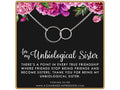 Sterling Silver Unbiological Sister Necklace: Infinity Circle Pendant