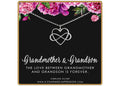 Grandma Grandson Necklace: Silver Infinity Heart Pendant
