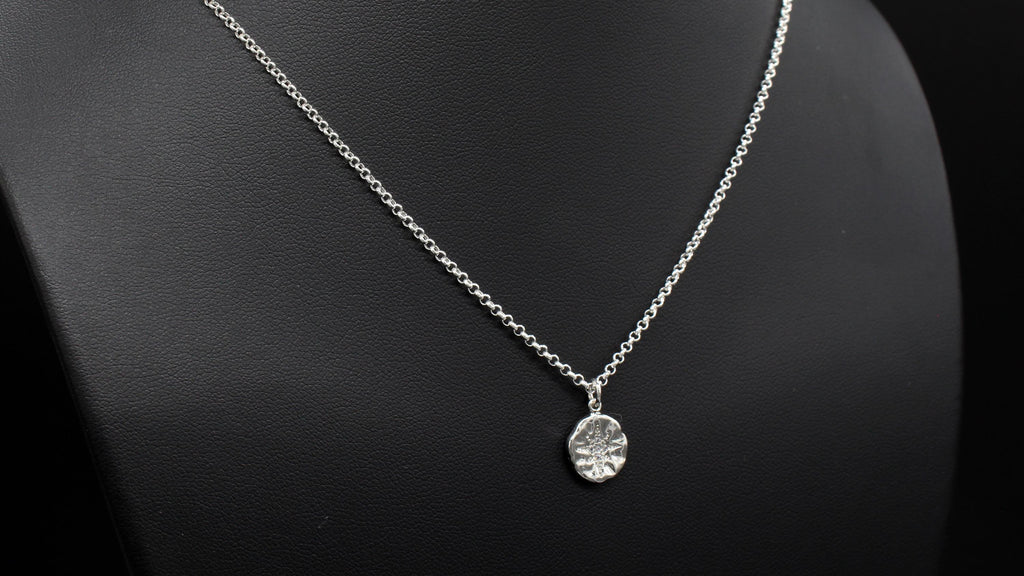 Addiction Recovery Necklace: Silver or Gold CZ Starburst Pendant