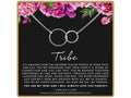 Friendship Necklace: Two Connected Circles - Sterling Silver or 14k Gold-Filled