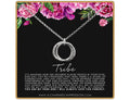 Hammered Infinity Ring Necklace: Soul Sister Friendship Jewelry