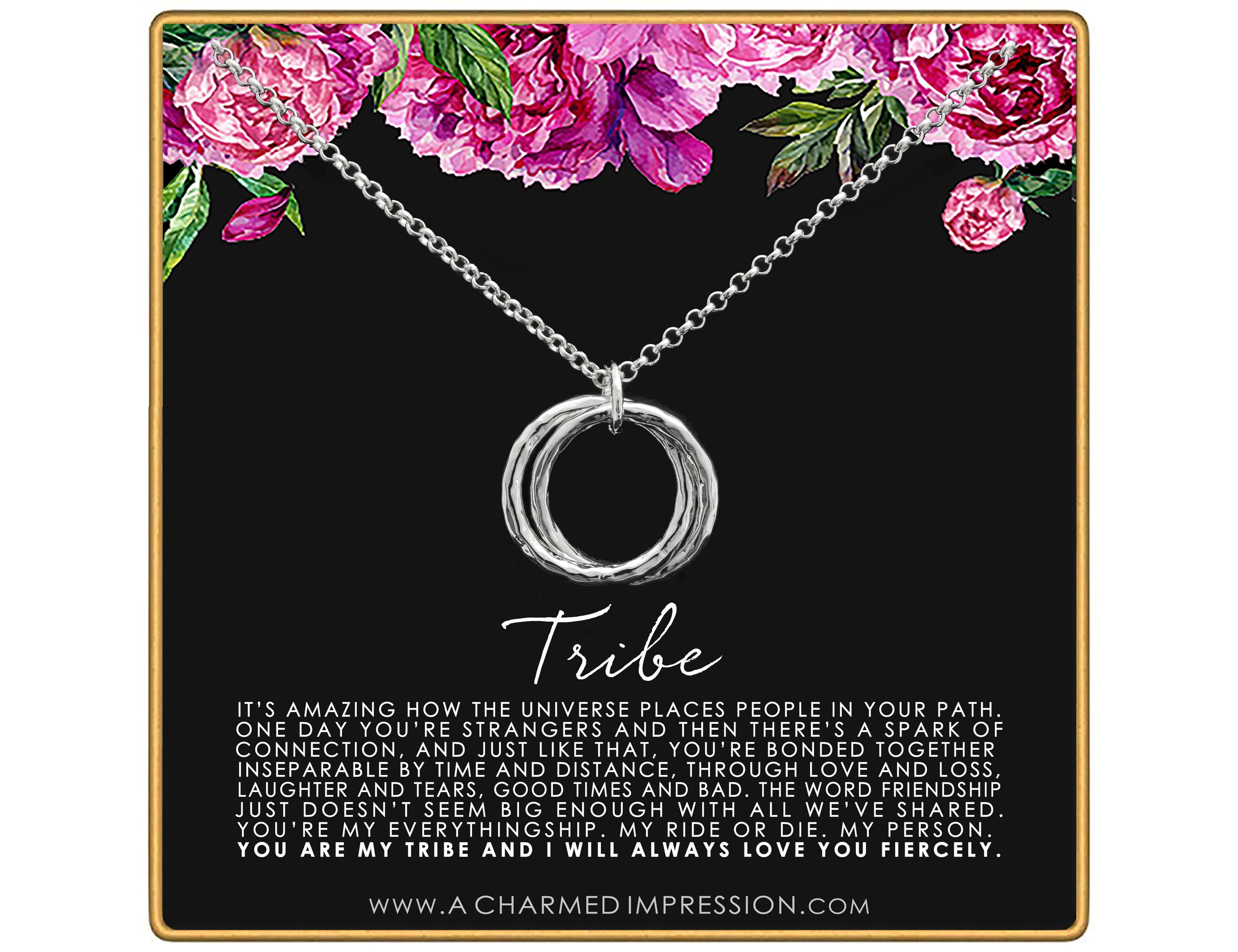 Hammered Infinity Ring Necklace: Soul Sister Friendship Jewelry