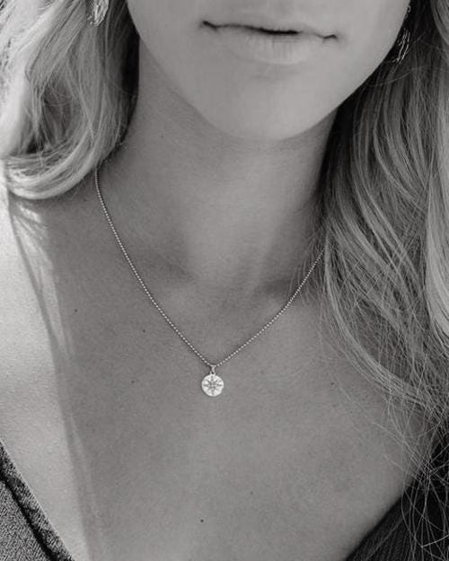 Mom You Are the World Gift - Diamond Starburst Necklace Silver Gold