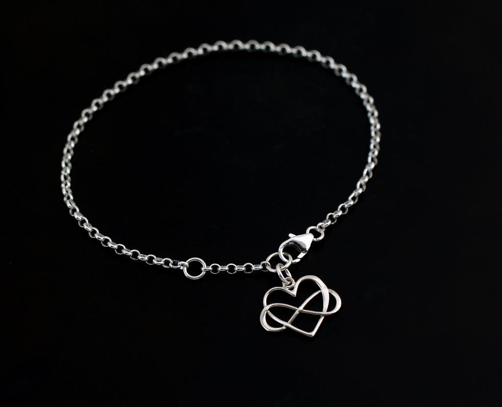 Infinity Heart Bracelet Silver - Sister Forever Gift