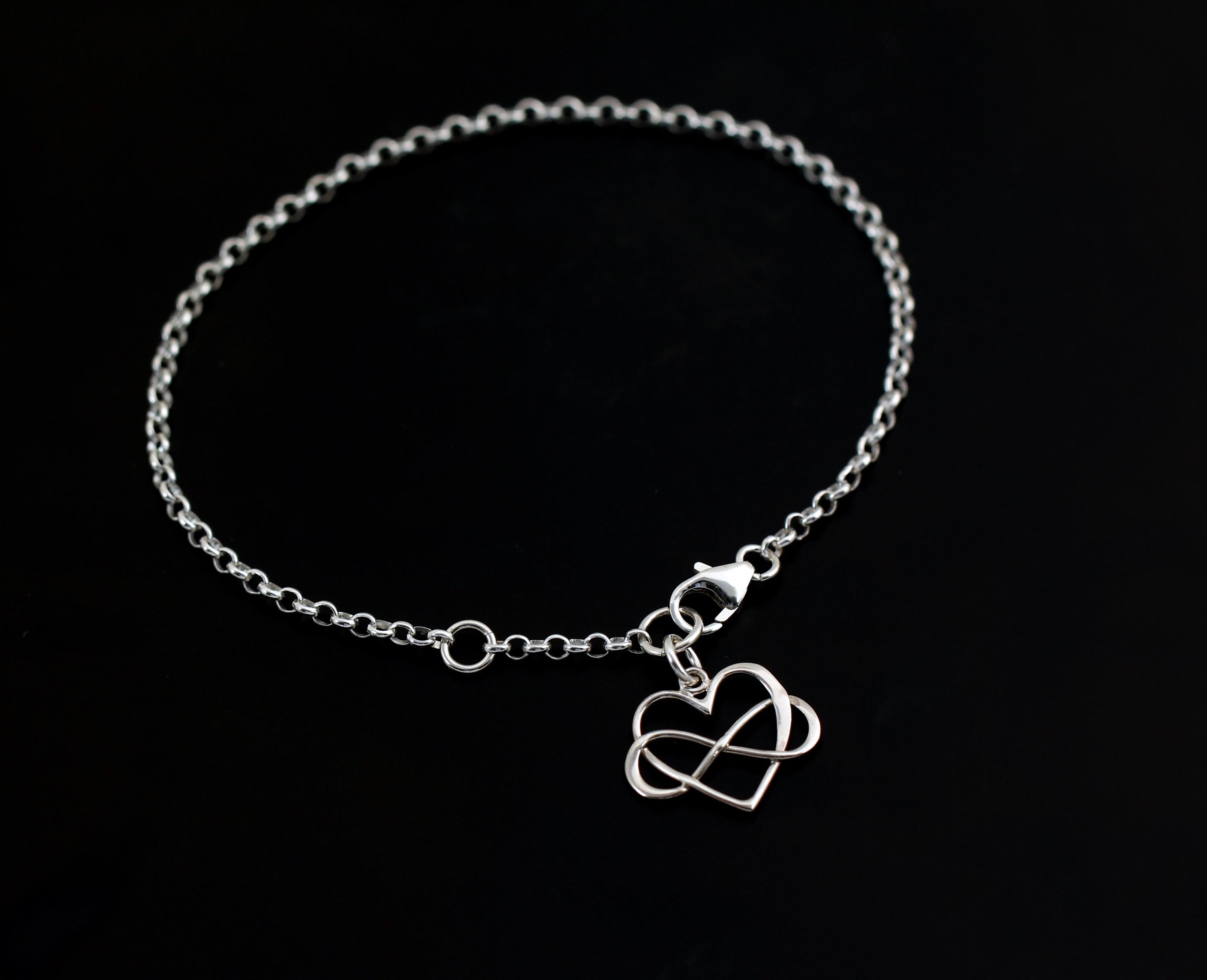 Silver Infinity Heart Bracelet - Best Friend Forever Gift