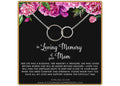 Loss of Mom Remembrance Gift - Connected Circles Necklace Silver Gold