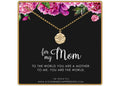 Mom You Are the World Gift - Diamond Starburst Necklace Silver Gold