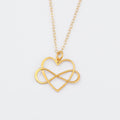 Infinity Heart Necklace Silver Gold - Mom You Are the World Gift