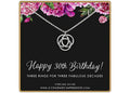 30th Birthday Necklace: Sterling Silver Three Circle Pendant