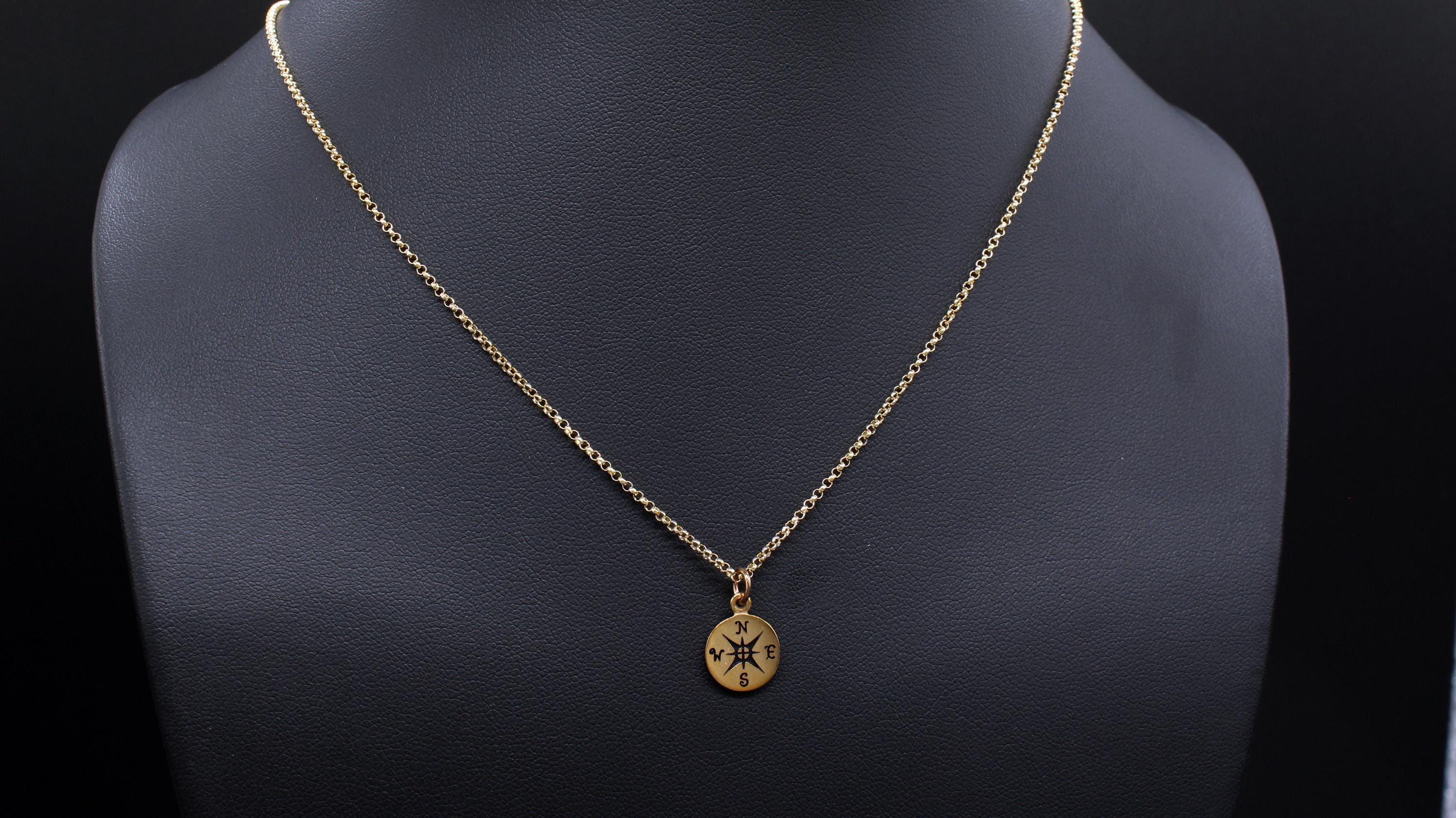 Mom Sister Compass Necklace Silver Gold Fill - "I Would Be Lost Without You" Inspirational Family Gift with Message Card