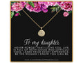 Lotus Disc Necklace: Inspirational Daughter Gift from Mom & Dad