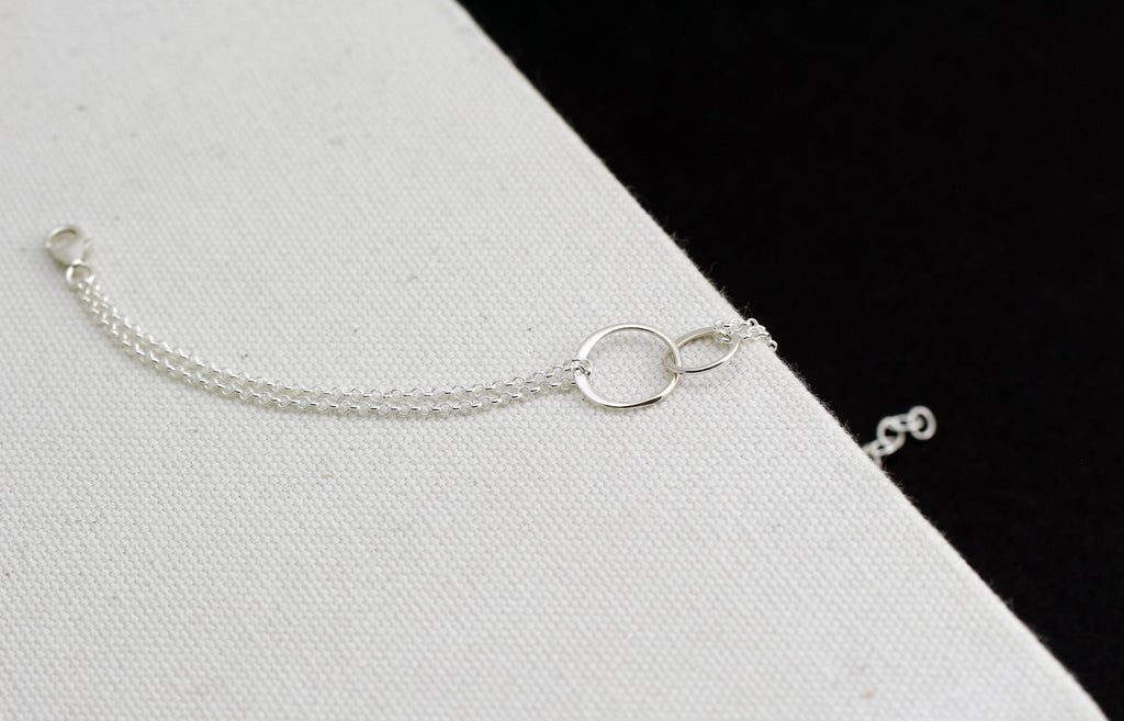 Sterling Silver Unbiological Sister Bracelet: Infinity Circle Friendship Gift