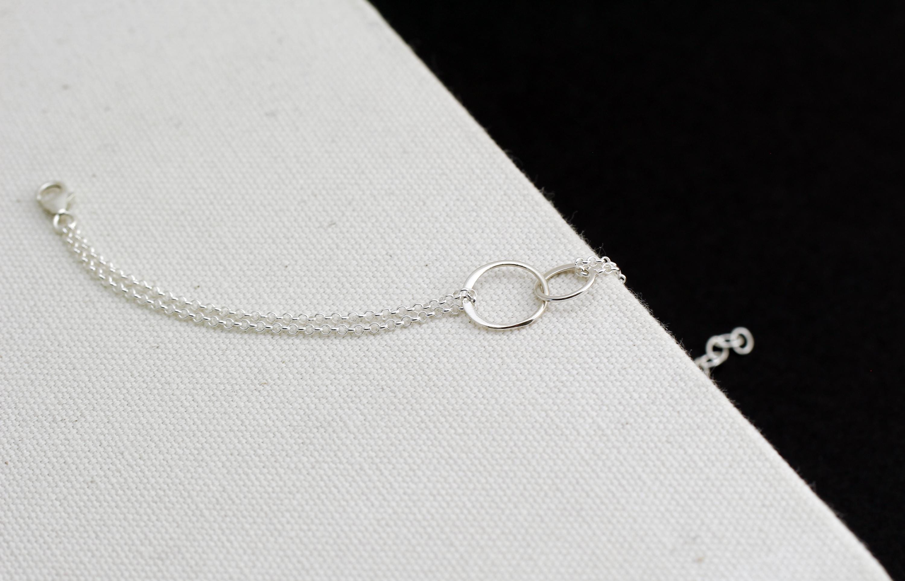 Sterling Silver Unbiological Sister Bracelet: Infinity Circle Friendship Gift