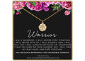 Sparkling Warrior Necklace Gold Starburst CZ - Best Friend Birthday