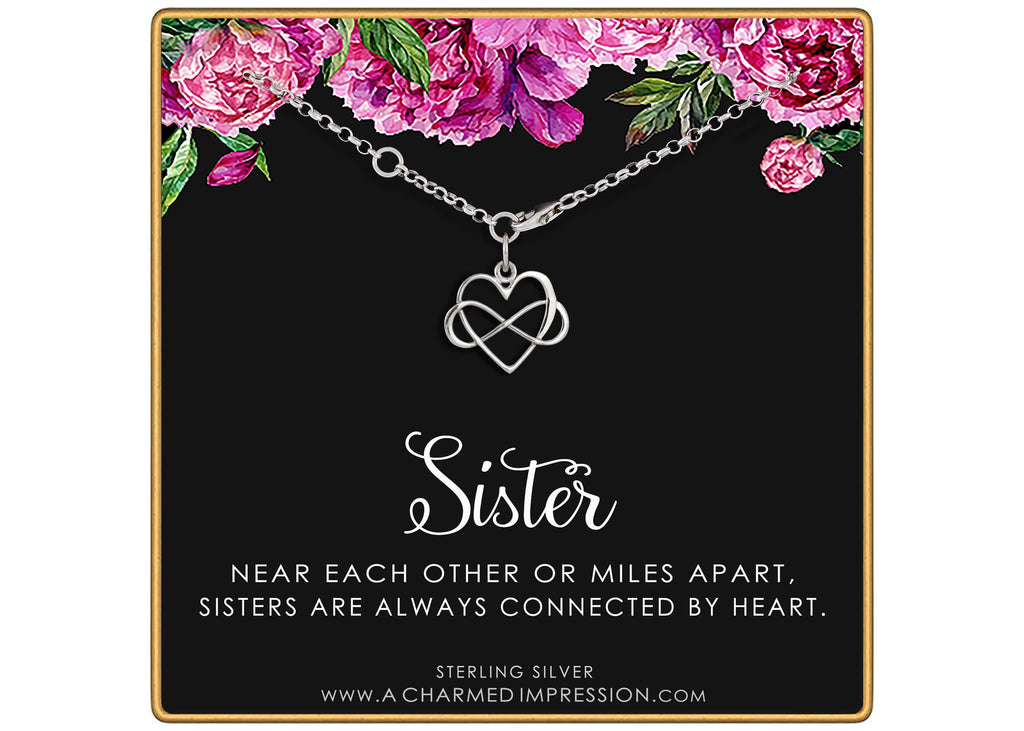 Infinity Heart Bracelet Silver - Sister Forever Gift