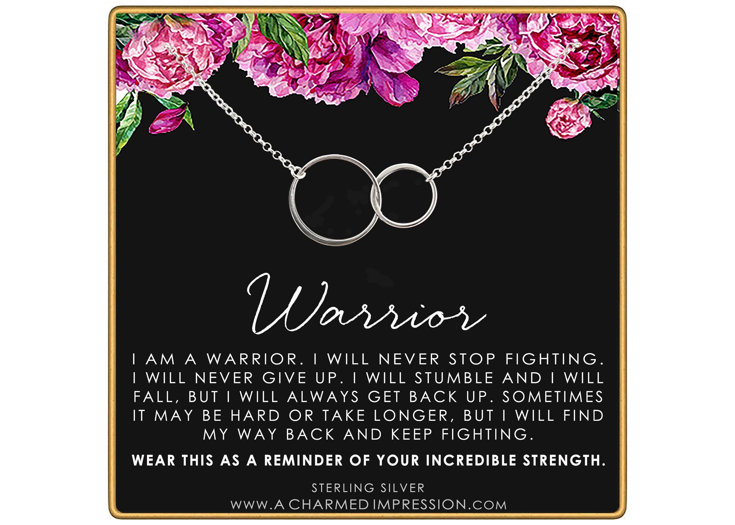 Warrior Double Rings Silver Gold - Sobriety Milestone Gift