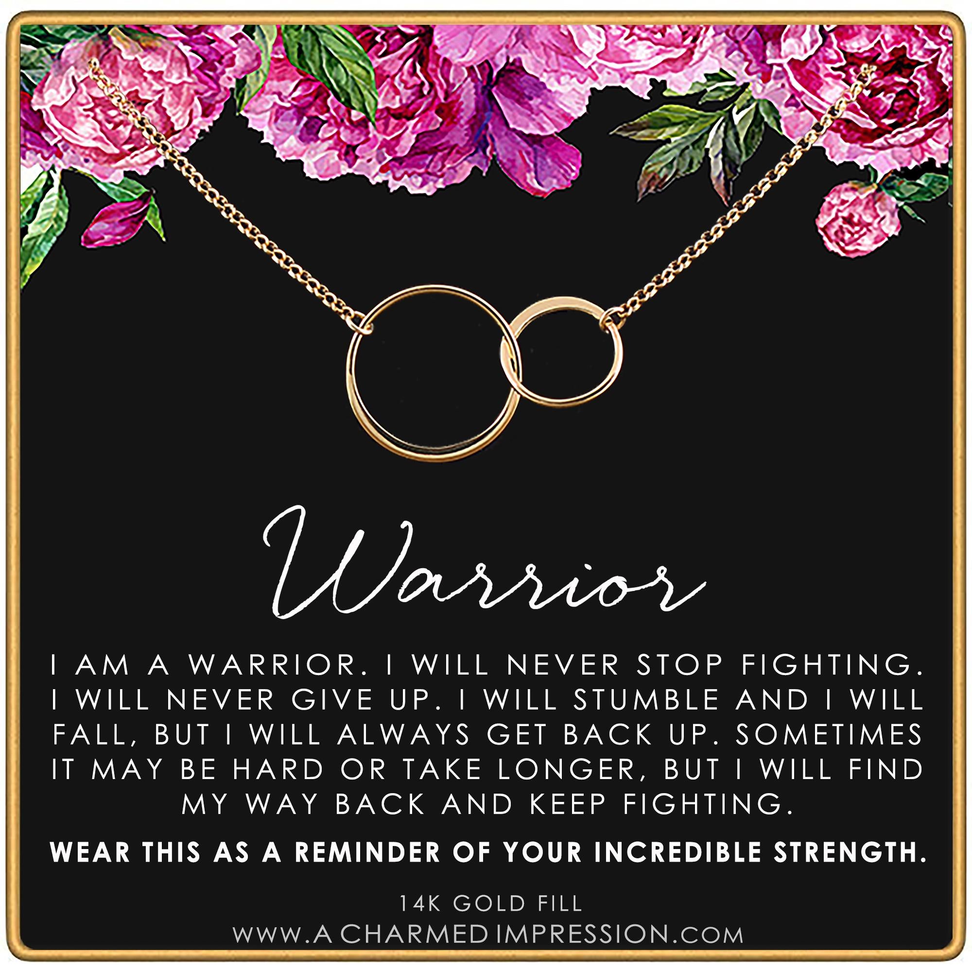 Warrior Double Rings Silver Gold - Sobriety Milestone Gift