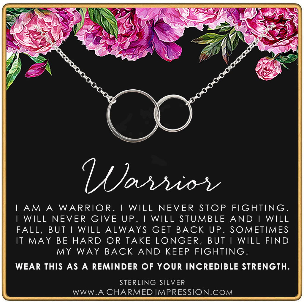 Warrior Double Rings Silver Gold - Sobriety Milestone Gift