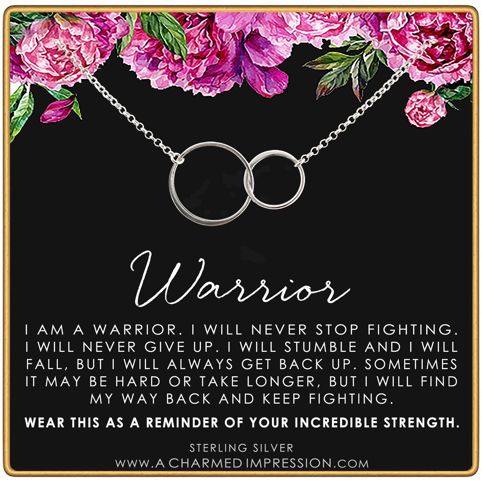 NA Recovery Gift - Warrior Double Ring Necklace
