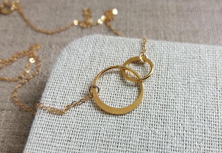 Infertility Journey Gift - Warrior Double Ring Necklace