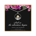 Retirement Gift for Women  925 Sterling Silver  Large Mountain Charm Necklace  Service Appreciation Jewelry  Friend Teacher