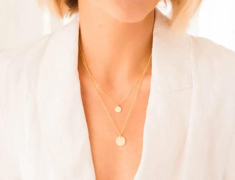 Retirement Necklace for Women Clean Slate Blank Disc Necklace for Women Next Chapter Jewelry Sterling Silver 14k Gold Fill