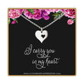 Heart Cutout Heart Bracelet: Silver or Gold Charm
