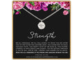 Sterling Silver Strength Necklace: Interlocking Circle Pendant