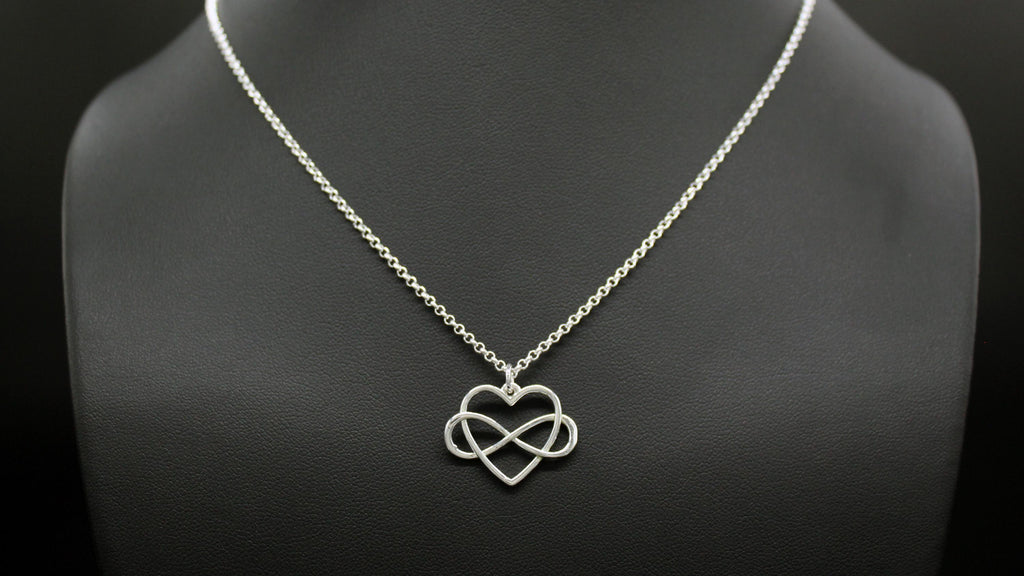 Sterling Silver Infinity Heart Necklace Stepmom Gift Eternal Blended Family Love Adjustable Chain Birthday Anniversary Mom