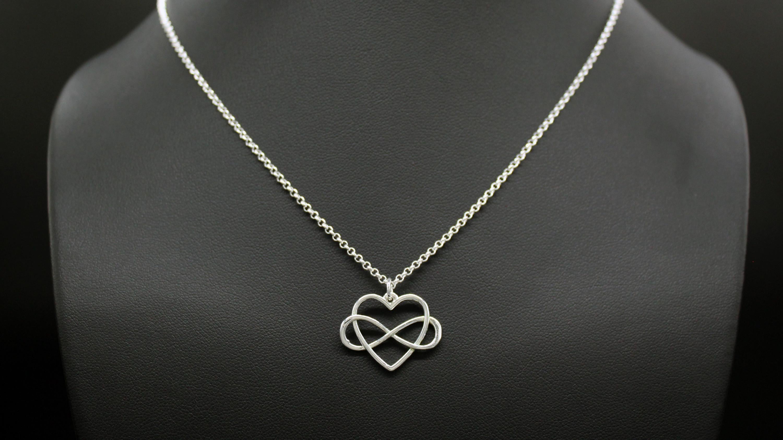 Sterling Silver Infinity Heart Necklace Stepmom Gift Eternal Blended Family Love Adjustable Chain Birthday Anniversary Mom