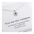 I Would Be Lost Without You, Compass Necklace, Personalized Jewelry, Sterling or 14k Gold, Girlfriend Wife Gift, Romantic Charm Necklace