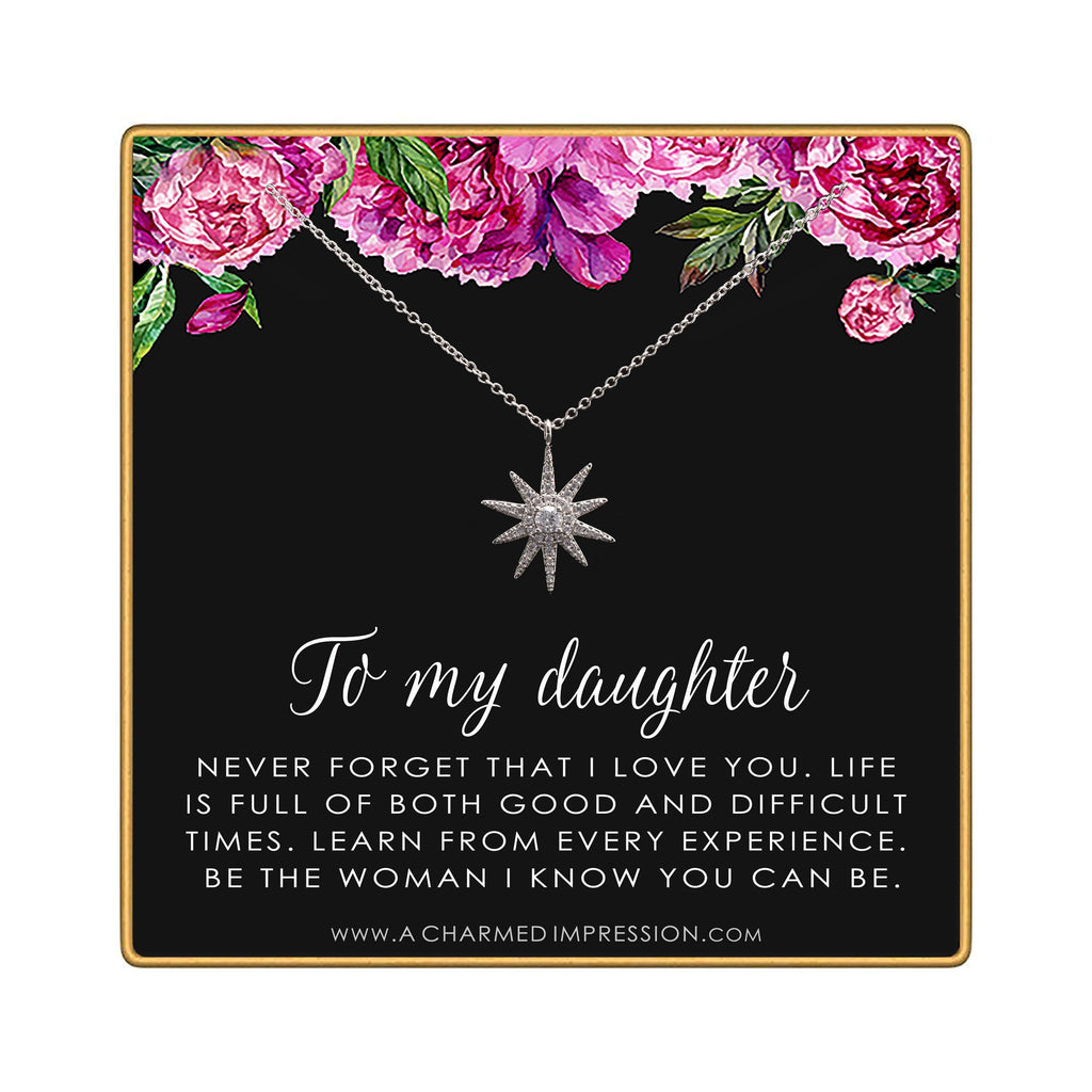 Daughter Necklace Gift for Daughter Jewelry from Mom Dad Daughter Birthday Gift for Christmas Meaningful Gift, 14kt Gold Sterling Silver