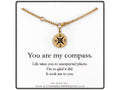 I Would Be Lost Without You, Compass Necklace, Personalized Jewelry, Sterling or 14k Gold, Girlfriend Wife Gift, Romantic Charm Bracelet