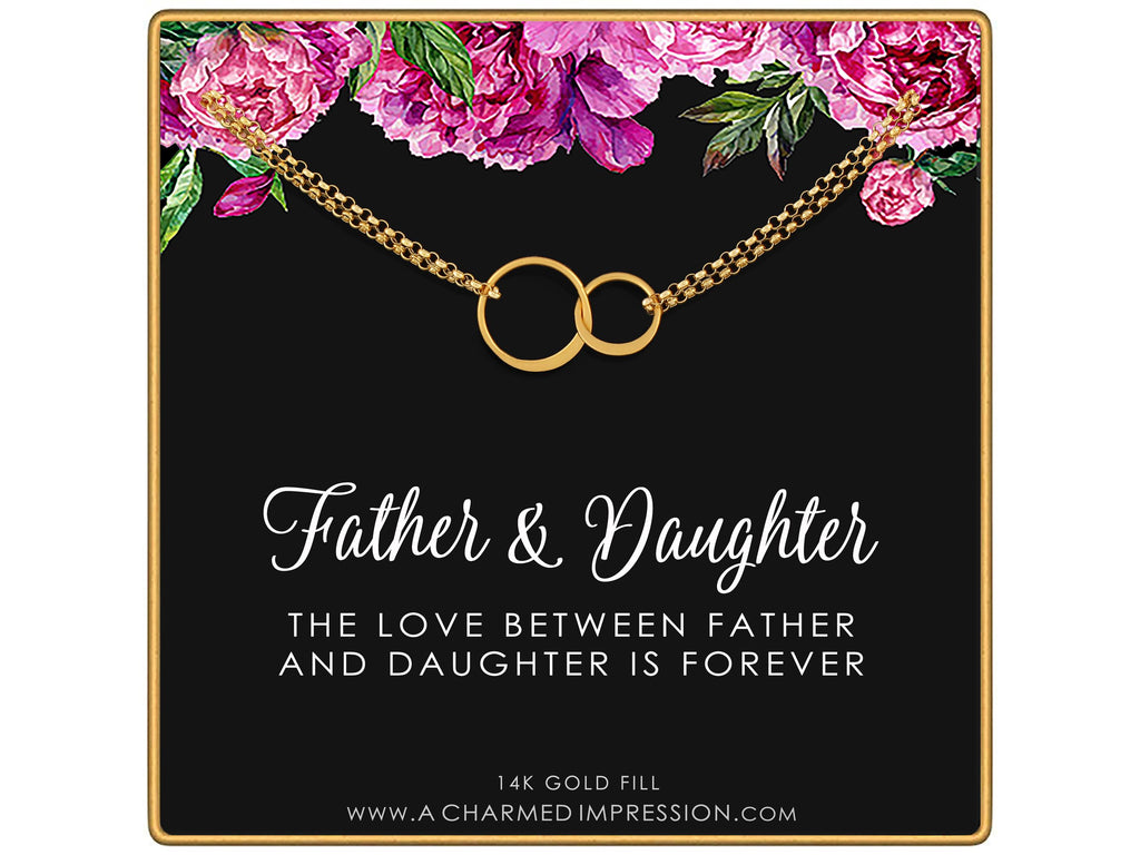 Double Circle Bracelet The Love Between Father and Daughter is Forever