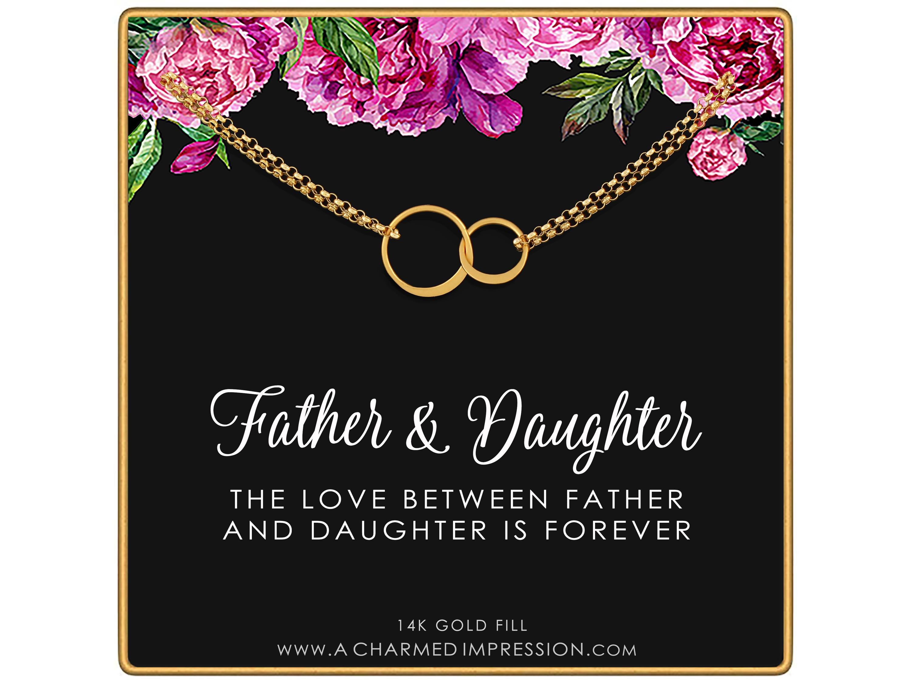 Double Circle Bracelet The Love Between Father and Daughter is Forever