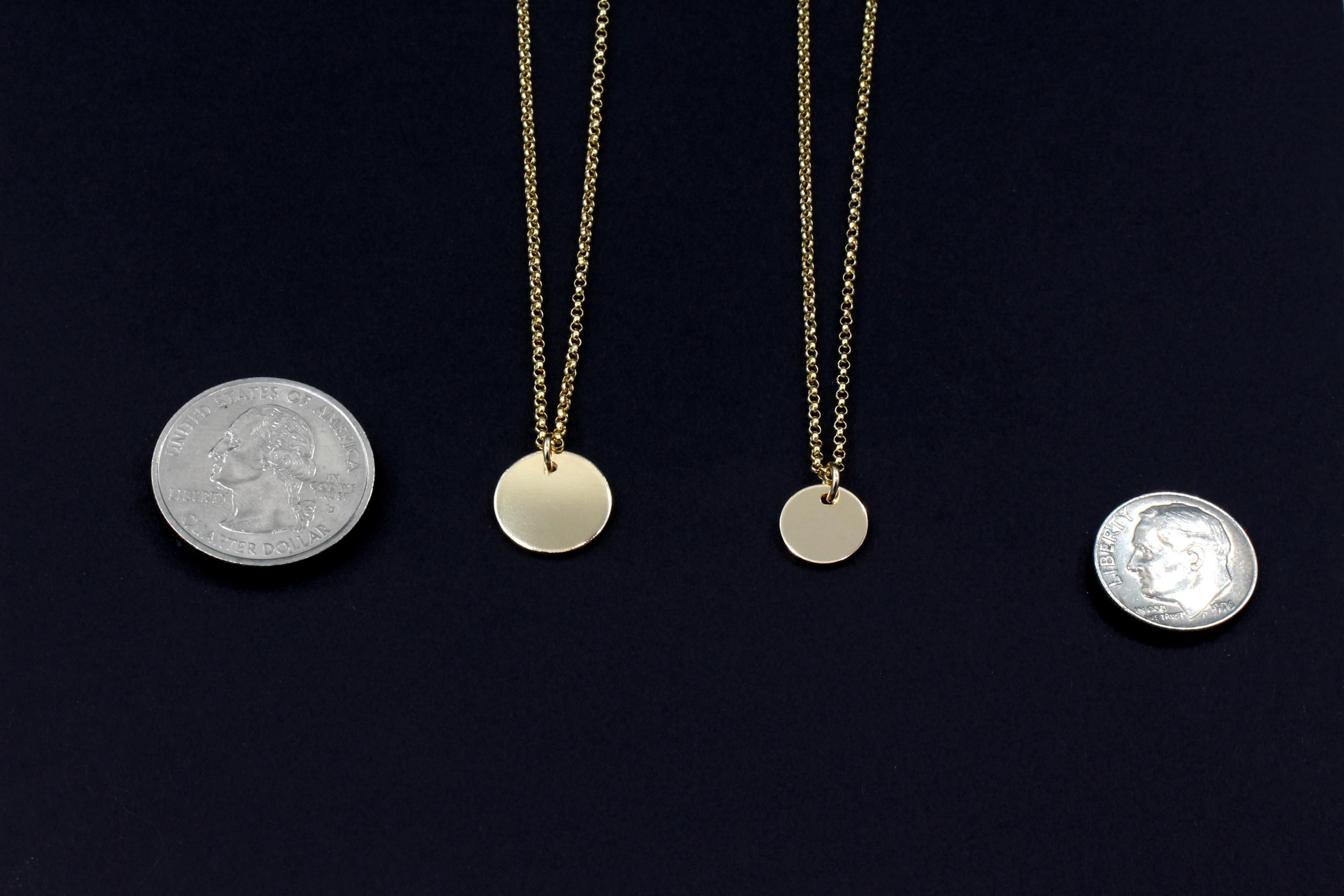 Empty Nester Necklace, Clean Slate Blank Disc Necklace, Empty Nest Gift for Mom, New Chapter Jewelry, Sterling Silver 14k Gold, Personalized