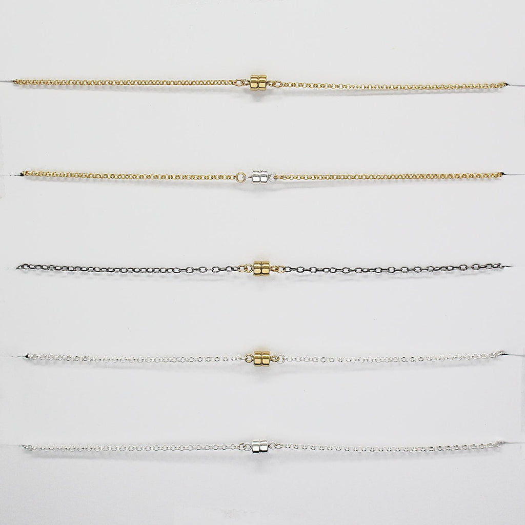Chosen Family Gift, Minimalist Magnetic Necklace, Sterling Silver or 14k Gold, Chosen Sister, Soul Sister, Found Family