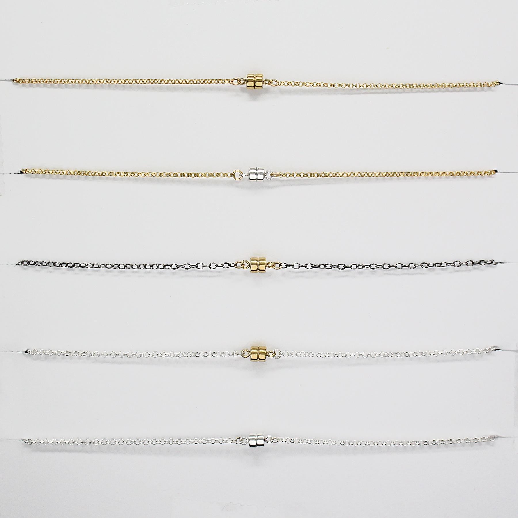 Chosen Family Gift, Minimalist Magnetic Necklace, Sterling Silver or 14k Gold, Chosen Sister, Soul Sister, Found Family