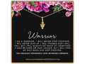 Arrowhead Charm Necklace: Gold Warrior Jewelry, Encouragement Gift