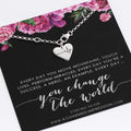 Everyday You Change the World  Sterling Silver EKG Heart Bracelet  Appreciation Gratitude Gift for Medical Health Care Professional