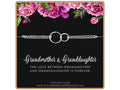 Grandmother Granddaughter Gift: Sterling Silver Interlocking Circle Bracelet Eternal Bond Adjustable Chain Birthday Present