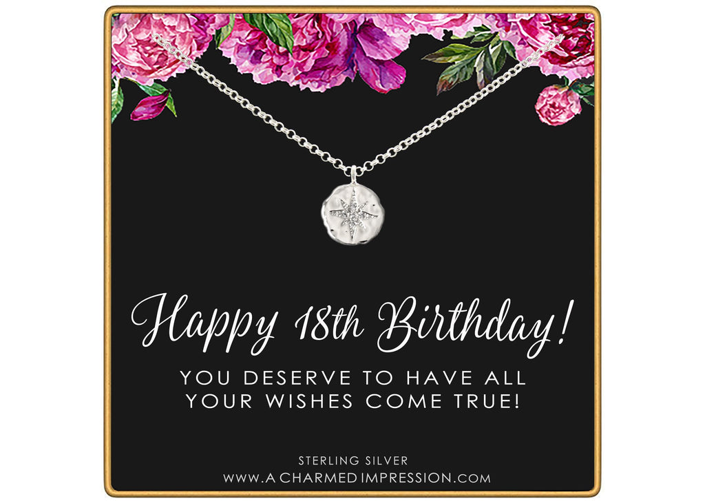 Starburst Sterling Silver Necklace: 18th Birthday Gift