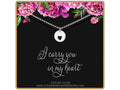 Sterling Silver Heart Cutout Memorial Necklace Remembrance Gift I Carry You In My Heart Loss of Loved One Grief Jewelry