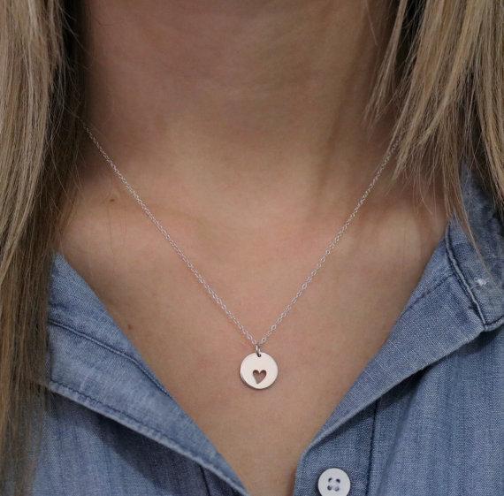 Sterling Silver Heart Cutout Memorial Necklace Remembrance Gift I Carry You In My Heart Loss of Loved One Grief Jewelry