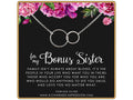 Connected Circles Necklace Bonus Sister Gift Blended Family Love Sterling Silver 14k Gold Filled Hypoallergenic 18+2 inch Length