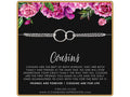 Connected Circles Bracelet Cousin Gift Partners in Crime Keepers of Secrets Sterling Silver 14k Gold Filled Hypoallergenic Adjustable Wrist